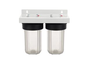 Quality 10'' whole house water filter housings with big clear double sump 1'' port wholesale
