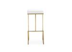 White 0.112CBM 4.0KGS Leather Upholstery Bar Stools