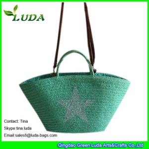 Quality LUDA large straw beach totes wheat straw braided lady straw wholesale handbags wholesale