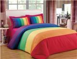 Quality Rainbow Energetic Bedding Polyester Cotton Duvet Cover 4pcs Set Polycotton Bedding set Queen/King Size wholesale