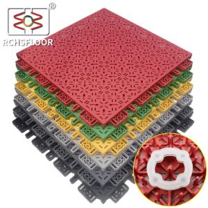 Quality 18mm PP Modular Sport Tiles 595g/Pc Polypropylene Interlocking Tiles wholesale