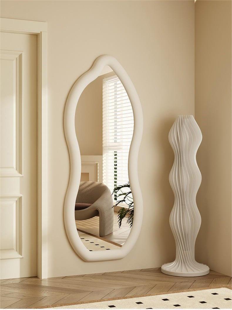 Standing Wavy Oversized Arched Floor Mirror 71x32 Dressing Room