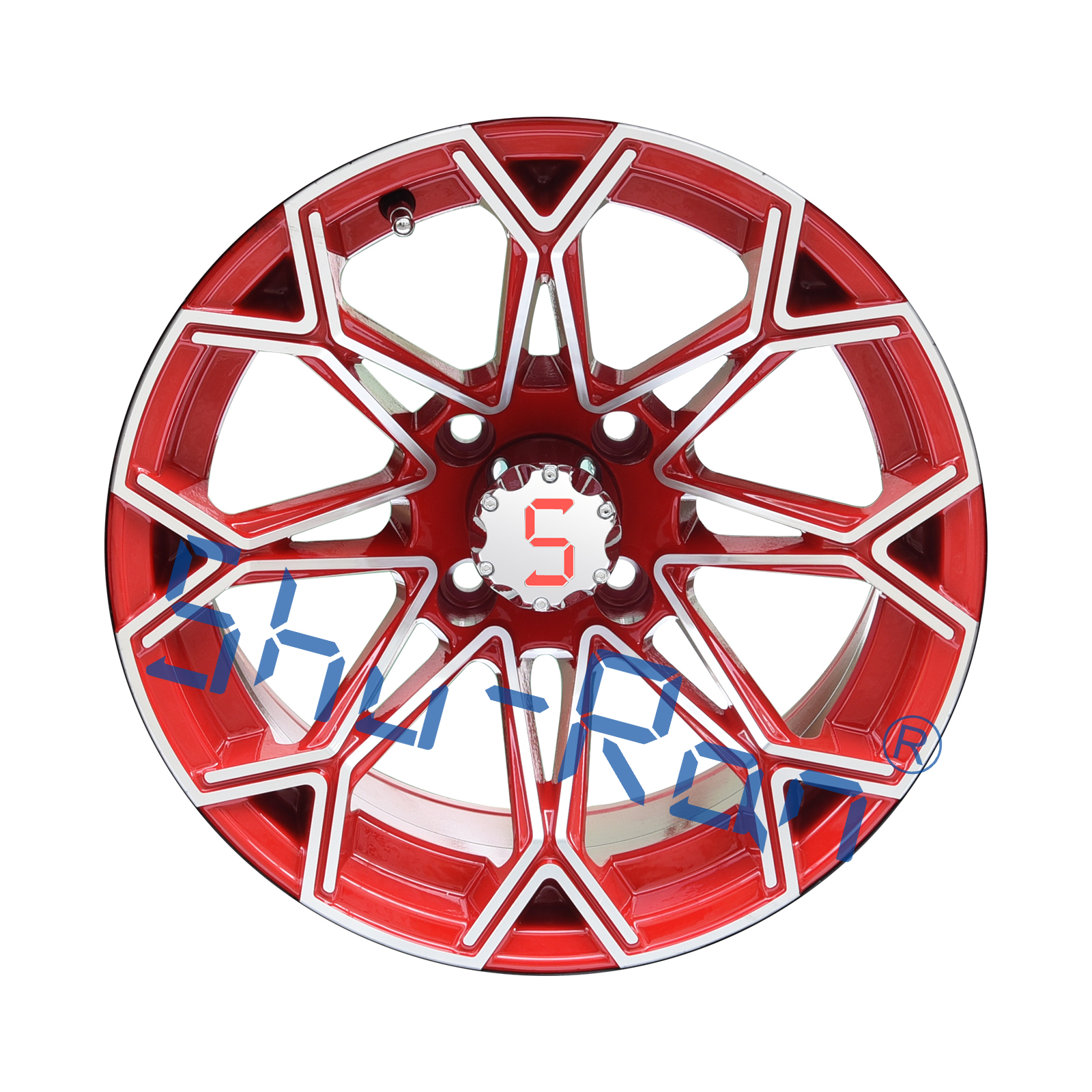 Golf Cart 12''/14'' Machined/ Glossy Black Aluminum Wheels Rims for Club Car, EZGO, YMH Golf Carts