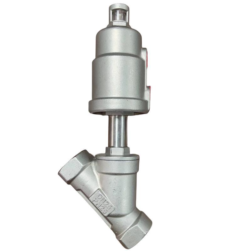 SS304/316 Actuator Pneumatic Angle Seat Valve with Thread/Clamp/Weld/Flange Connection Full Stainless Steel