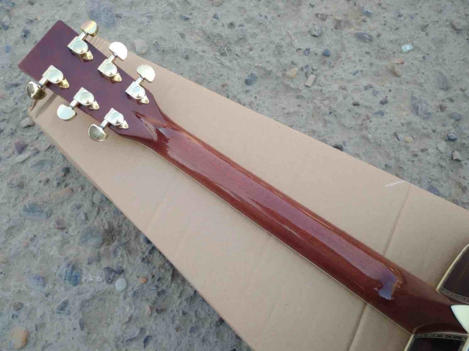 41 inch Full solid wood D style classical Acoustic Guitar,Real abalone Ebony fingerboard,One piece of neck OEM custom gu