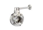 Threaded Butterfly Stainless Steel Sanitary Valves Manual Welded 3A