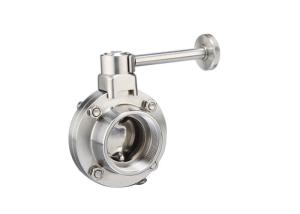 Quality Threaded Butterfly Stainless Steel Sanitary Valves Manual Welded 3A wholesale