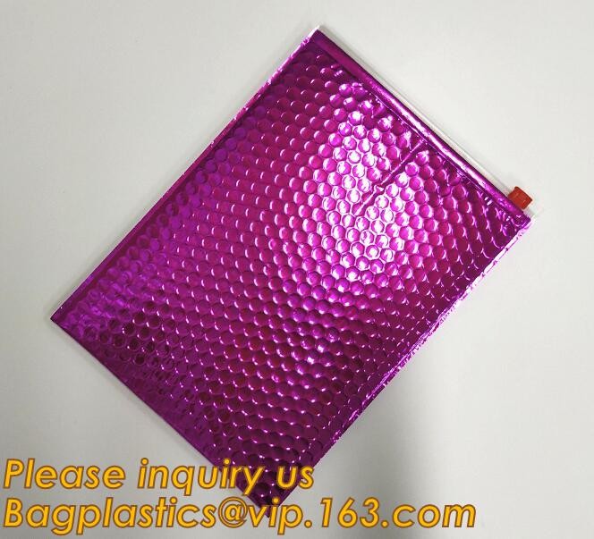 Cosmetic Pink Slider Padded Bag/Silver k Bag With Bubble,Padded Envelopes Cheap Aluminium Foil k Holographic