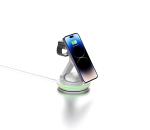 ABS Acrylic 4 In 1 Magnetic Wireless Mobile Battery Charger Black White Purple