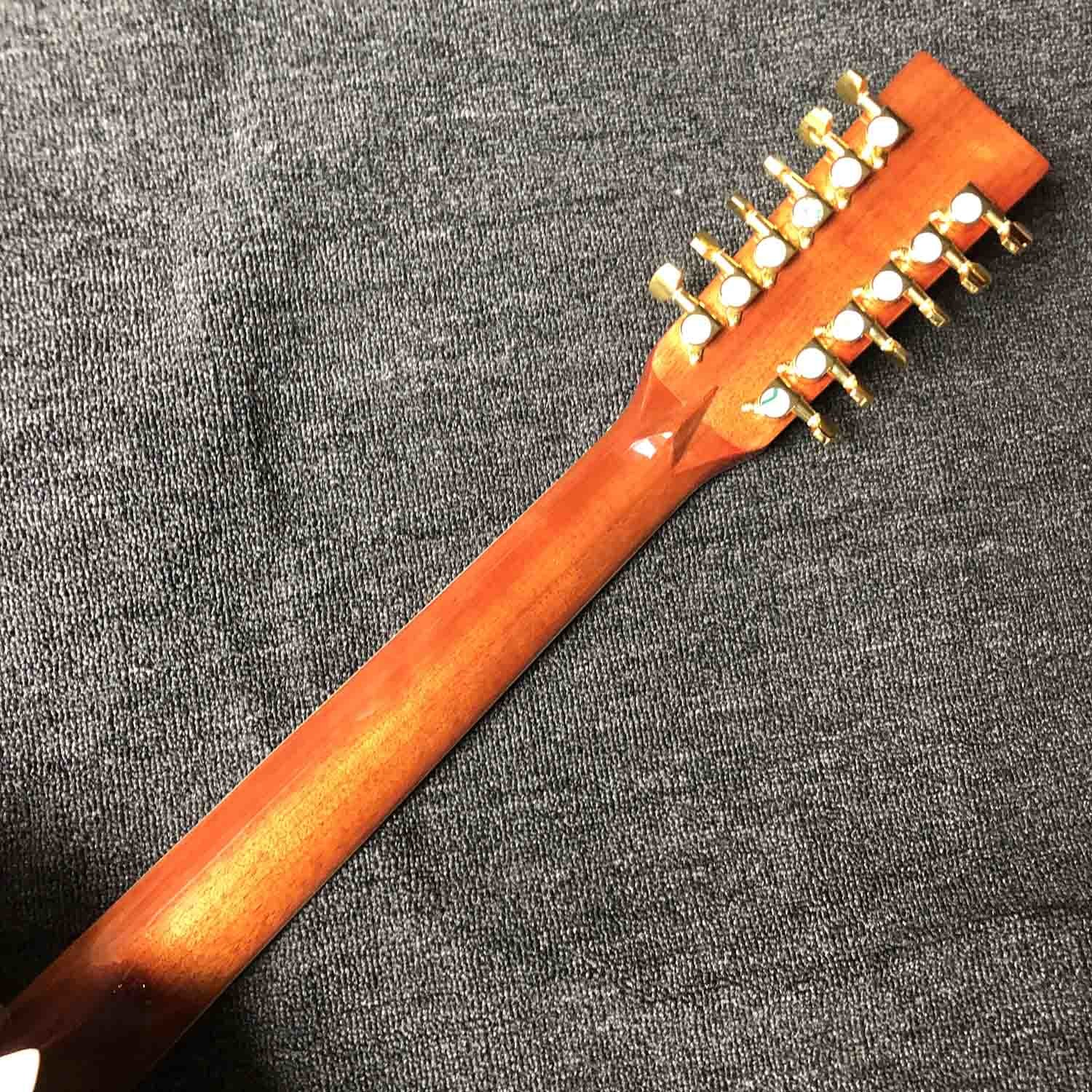 Custom KOA 12 Strings Left Handed KOA Wood Acoustic Guitar
