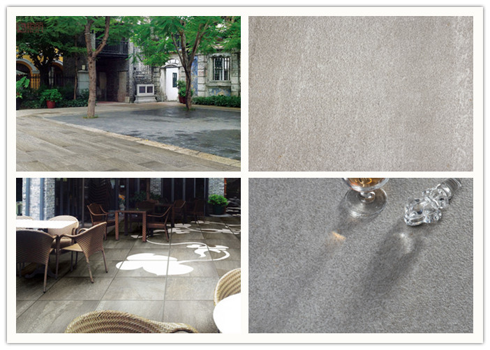 Custom Made Outdoor Stone Look Porcelain Tile Acid Resistant Matte Surface Sandstone Porcelain Tiles