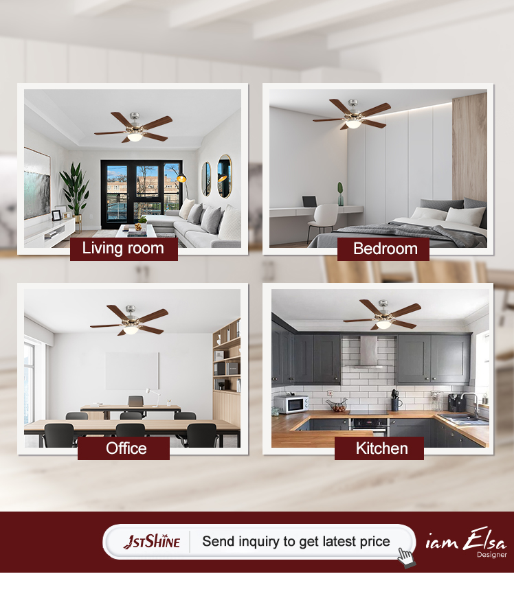 6 Speed Choice LED Ceiling Fan with 5 MDF Blades and Remote Control High CRI Ra 100