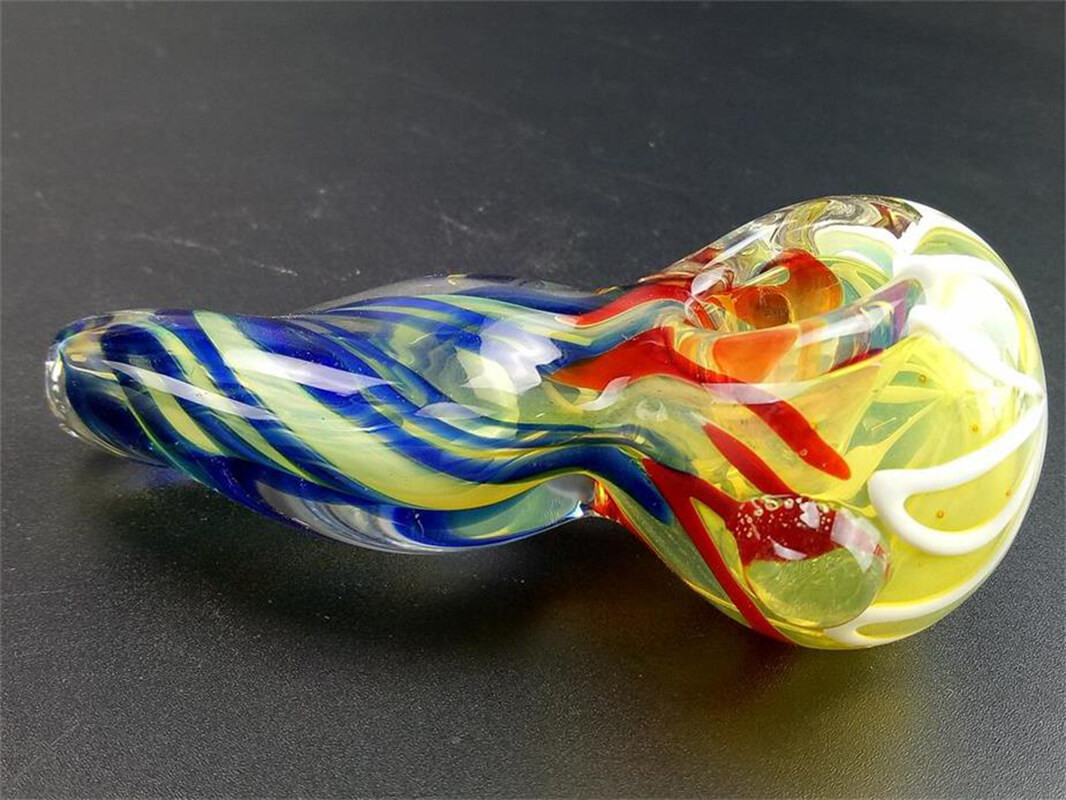 4 Inch Pink Coral Collectible Tobacco Glass Pipe Smoking Bowl Hand Pipes