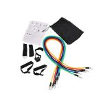 TPE 11 Piece Resistance Band Set , 10LB Portable Pilates Bar Kit