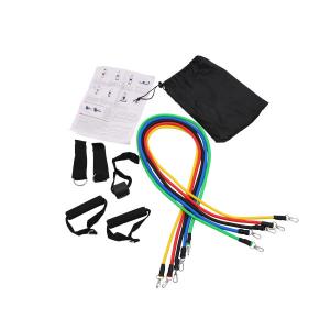Quality TPE 11 Piece Resistance Band Set , 10LB Portable Pilates Bar Kit wholesale
