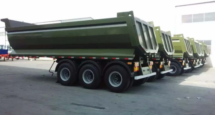 U Shape Rear Tipper Trailer to Kenya with 11.00r20/12r22.5 Tire Size and Fuwa Axle