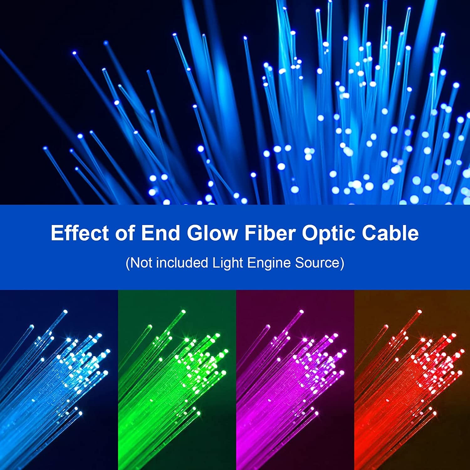 Factory Outlet OD1.3 13A Core PMMA Plastic Optical Fiber Light Lighting for Car Home Decoration Use