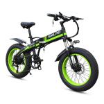 Disc Brake 20 Inch Folding Electric Bike , Brushless Geared 500w Fat Tire Ebike