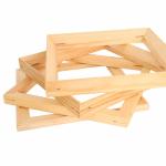 Pine Wood Canvas Stretcher Frames , Acrylic Painting Stretcher Bars Precision