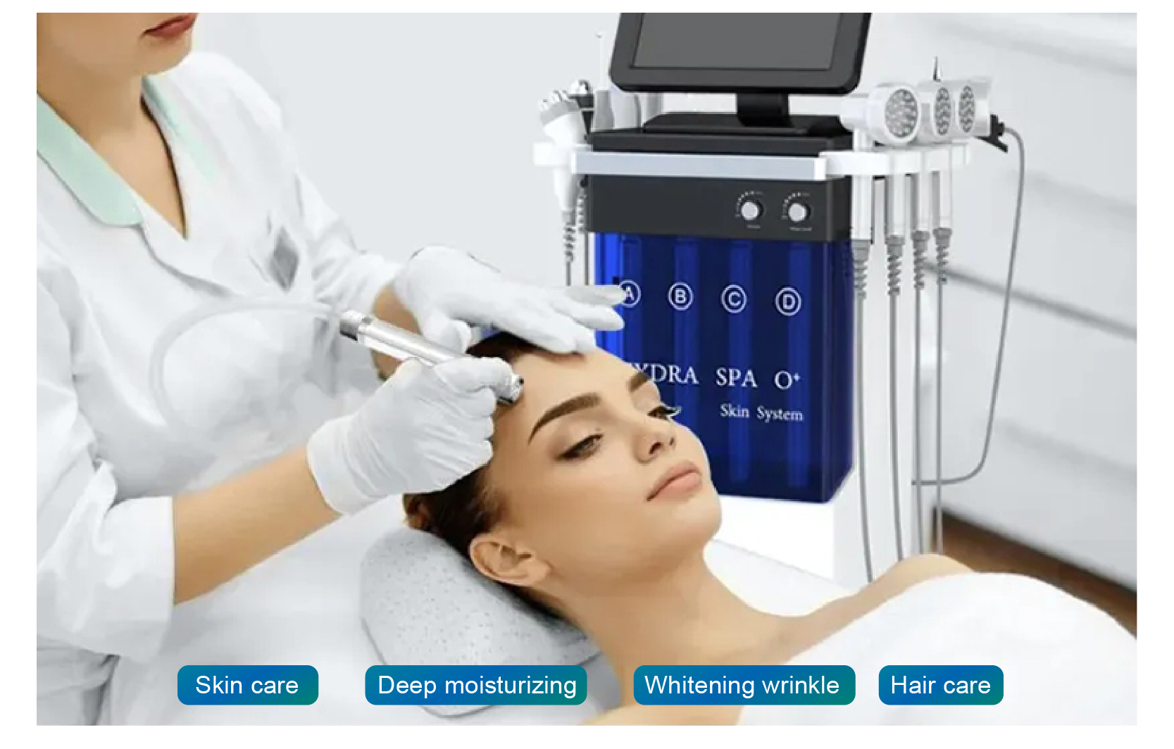 5Mhz RF Frequency Skin Lifting Oxygen Injection Hydra Microdermabrasion Beauty Machine