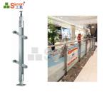 OEM Balcony Stainless Steel Balustrade Posts Exterior Stair Railing Systems