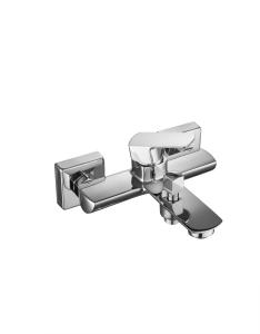 Quality Chrome Brass Wall Mounted Bathroom Mixer Taps 3 Years Warranty wholesale