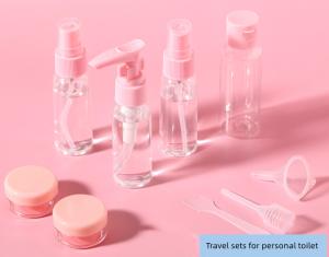 Quality Pump Spoon Dropper Funnel Customized PVC Wash Bag For Cream Jar Travel Spray Bottle wholesale