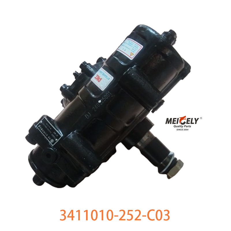 3411010-252-C03 FAW Jiefang Dual Front Axle Steering Gear Assembly