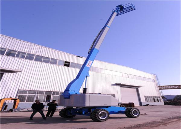 Regulating Wheels Straight Boom Lift With Independently Operated Hydraulic