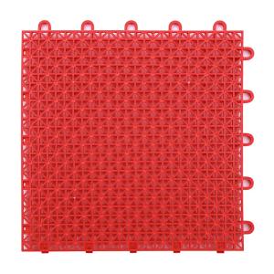 Quality Recyclable Outdoor PP Interlocking Flooring Tiles Multi Field Red wholesale