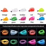 RGB Neon Decorative EL Wire Car Interior Atmosphere Lights USB DIY cold light