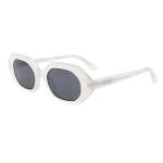 Polygonal frame Round Acetate Sunglasses Oval Lens Geometric Fashion