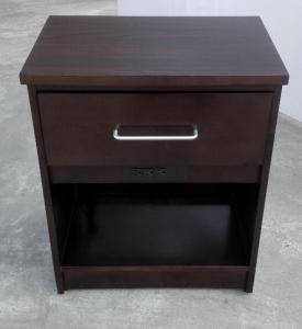 Quality Wooden 5-star hotel furniture stone top night stand/bed side table NT-0023 wholesale