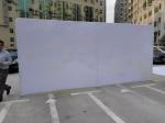 8FT Exhibition Tension Fabric Trade Show Displays Backwall Straight Shape