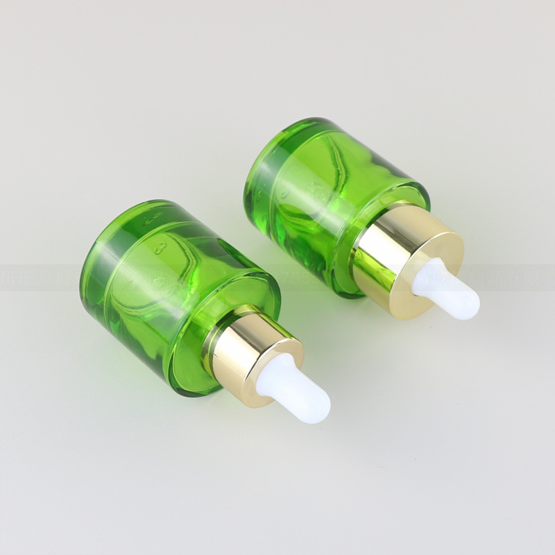 15ml 1oz 30ml 50ml Clear Frosted Glass Oil Bottle Green Transparent Dropper Bottle for Cosmetics Packaging Sealing Type