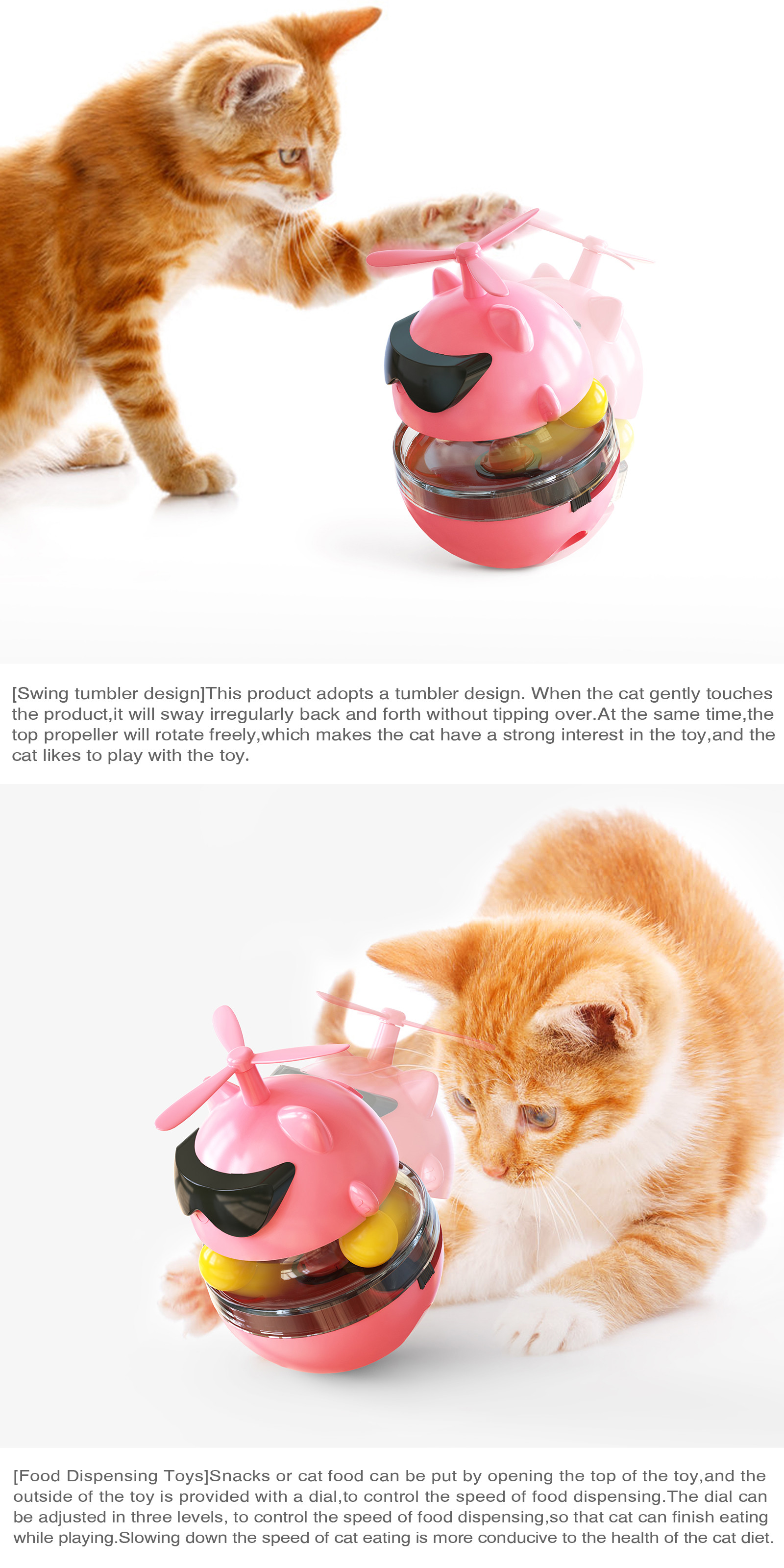 Relieve Anxiety Track Cat Tumbler Toy / Automated Laser Pointer Cat Toy