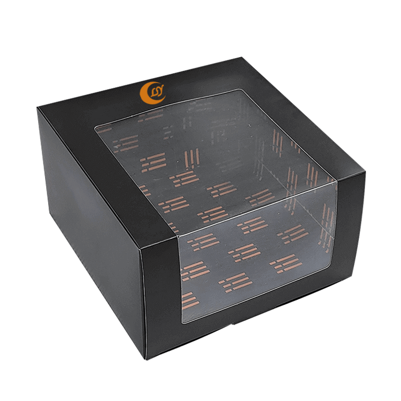 Black Tuck Top Boxes Retail Paper Box Packaging For Baseball Cap With Display Window
