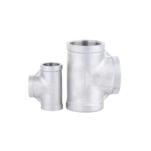 Quality Stainless Steel 304 Pipe Fitting Forging Thread Equal Tees Customizable and Durable wholesale