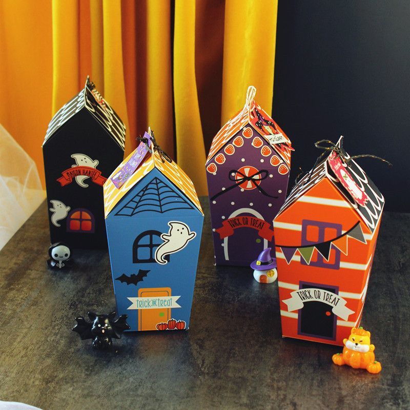 Halloween Personality Printing Candy White Card Paper Box Gift Packaging Box