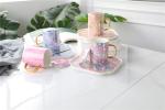 LFGB Dishwasher Safe 11oz Beverage Art Porcelain Tea Mugs