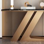 Width 45cm Entrance Console Table Stainless Steel Entryway Table