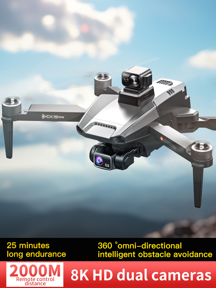 Ck19 Gps Rc Drone With Camera 360 Degree Obstacle Avoidance Drone Foldable Kids Beginner Flying Toy Mini Drone