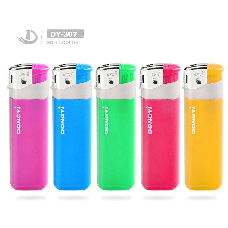 China Factory Wholesale Cheap Electronic Lighter High Quality Transparent Color Cigarette Lighter with ISO994