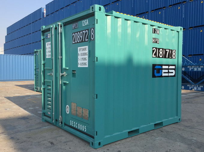 Offshore Small Shipping Containers With Man Door DNV Standard 10 Foot Steel Floor