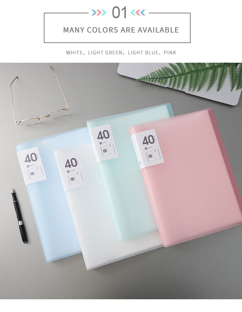 customized A4 size transparent pocket file with the best and 0.65mm material thickness