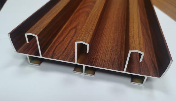 Cheap Wooden Grain Aluminium Sliding Window And Door Profile With Three Tracks for sale