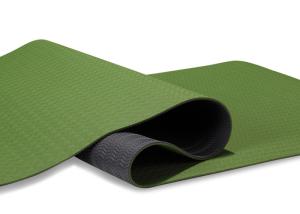 Quality Dark Green TPE Yoga Mat Standard Thickness 4mm / 6mm Anti Slip Surface wholesale