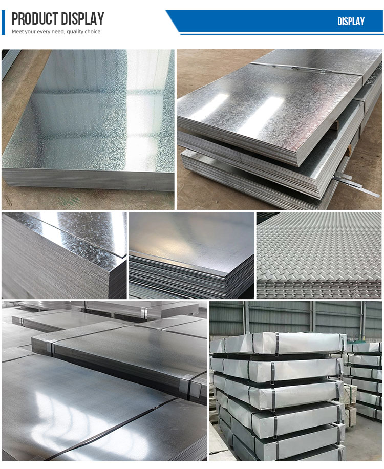 Hot Sale SPCC Dx51d Dx52D Dx53D Galvanized Steel Sheet Z100 Z150 Z275 Zinc Coated Gi Plate for Roofing Sheet