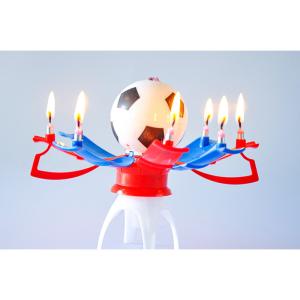 Quality Customized Football Musical Birthday Candles Paraffin Wax Material wholesale