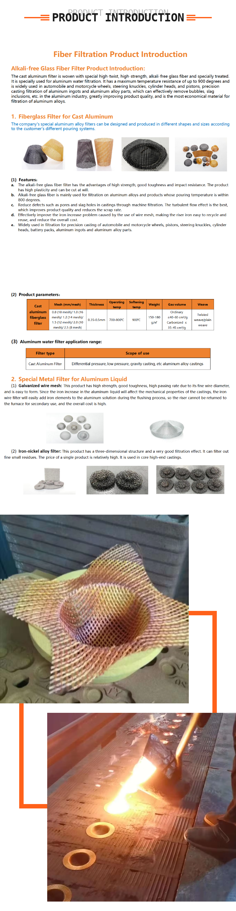 Alkali-Free Glass Fiber Filter Mesh Screen Supply High Filter Rating Precision Filters